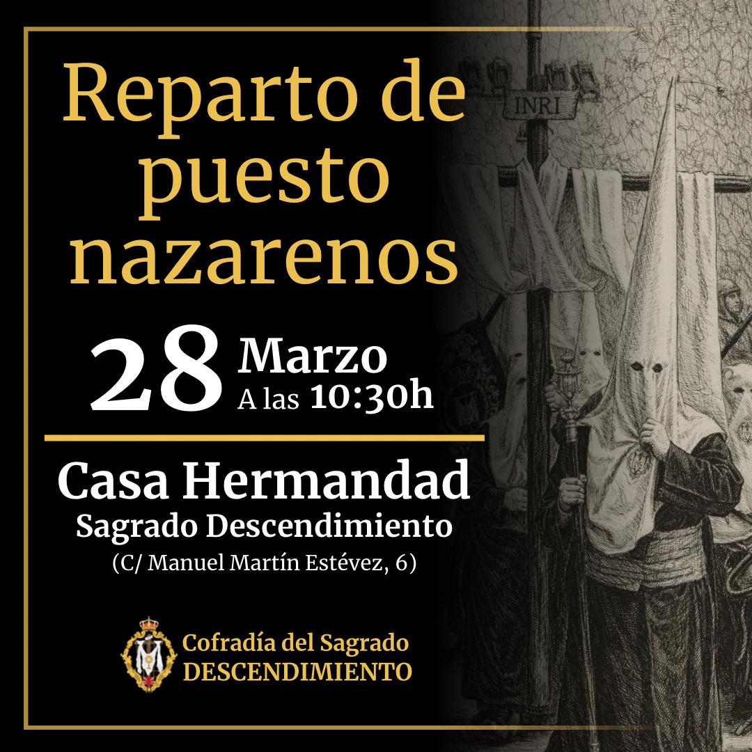 Entrega de puestos de Nazarenos