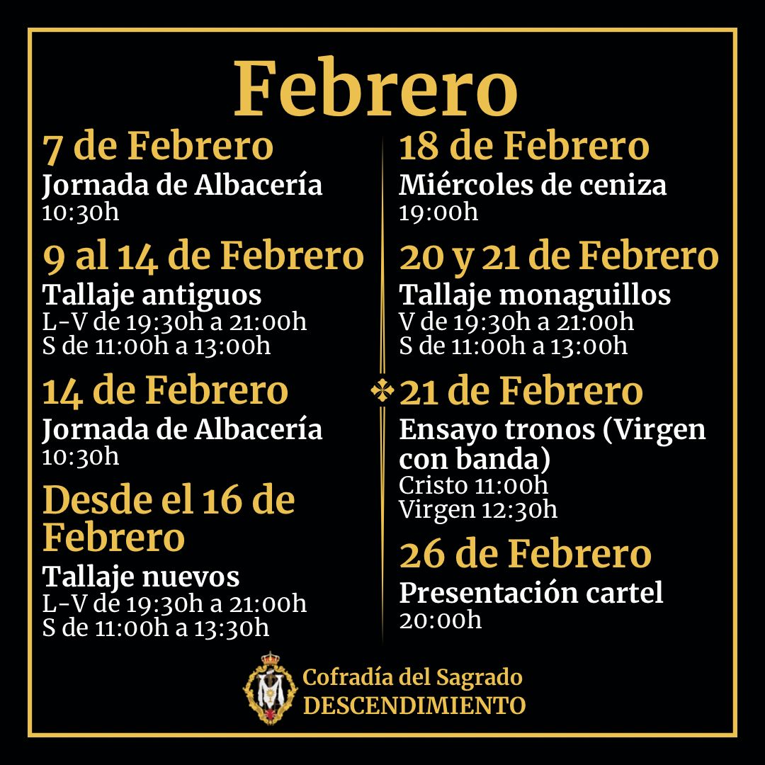 CAMINO AL VIERNES SANTO 2026 FEBRERO
