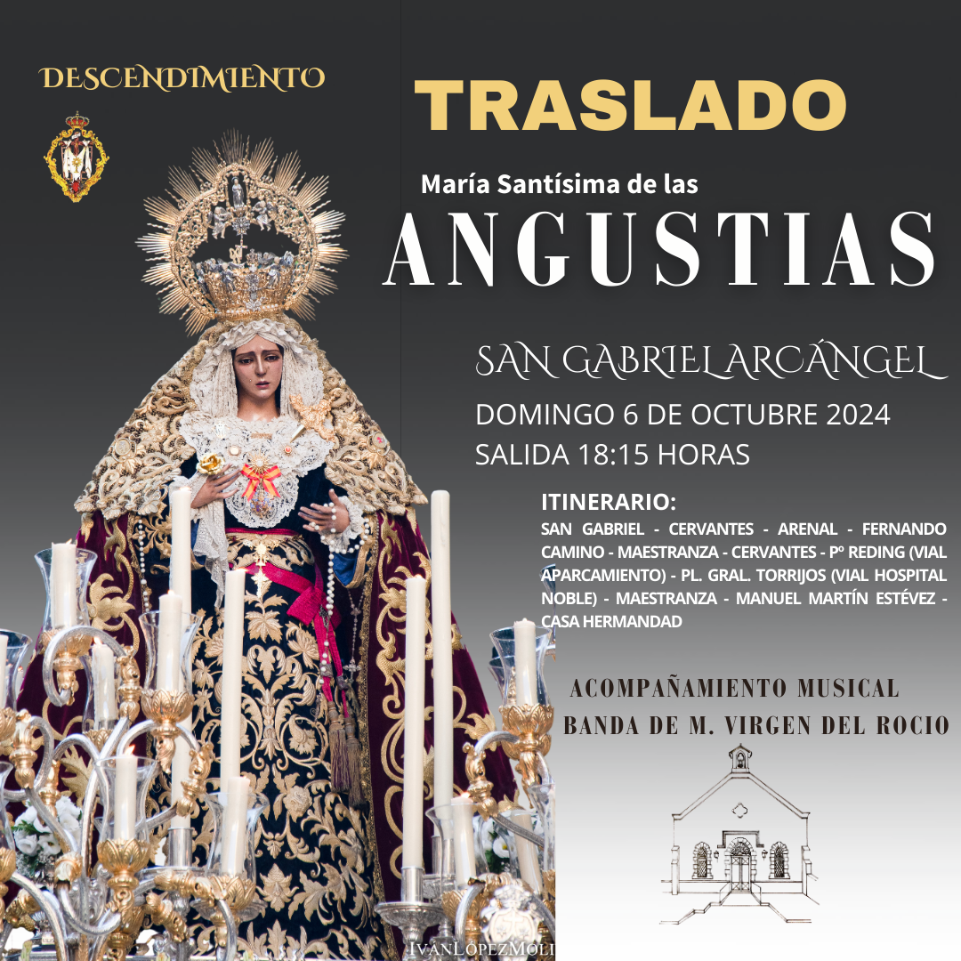 Mª STMA. DE LAS ANGUSTIAS. TRASLADO A SU CAPILLA